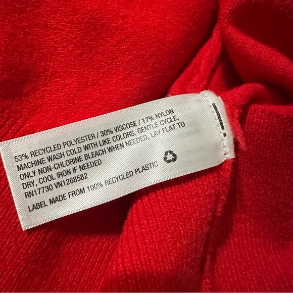 A New Day Red Crew Neck Sweater with Ribbed Details - Picture 4 of 4